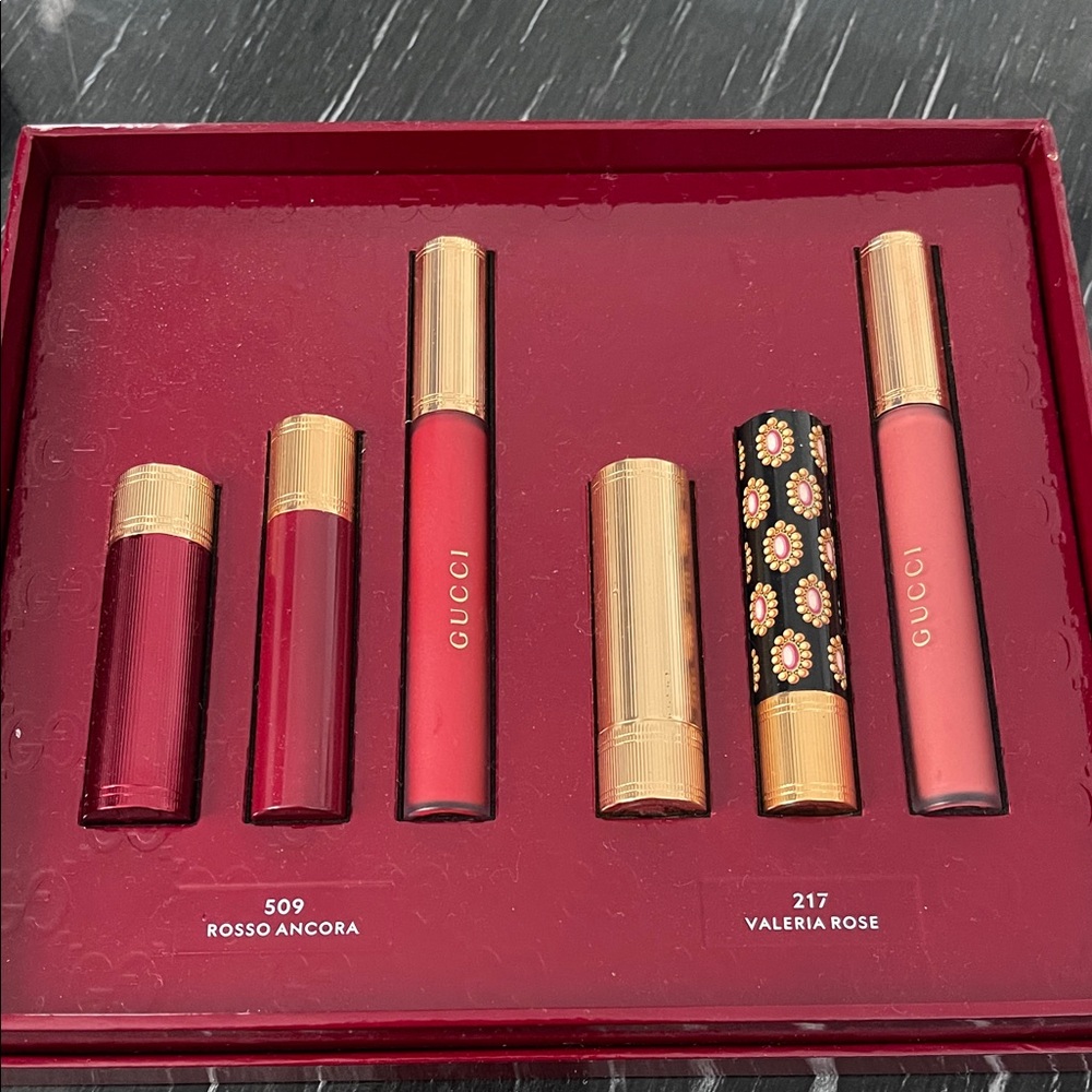 Gucci Lipstick Collection - Rosso Ancora & Valeria Rose